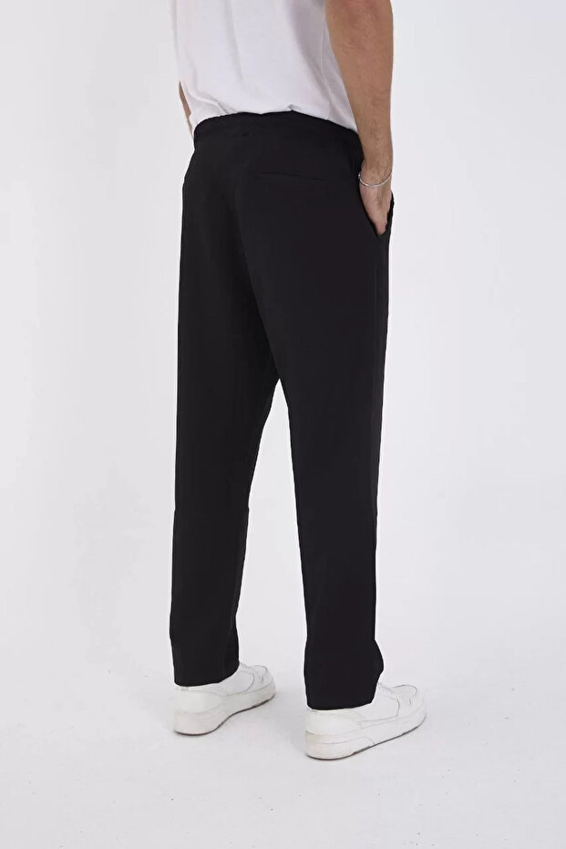 Winter Dumbbell Fabric Basic Sweatpants - Black - 8
