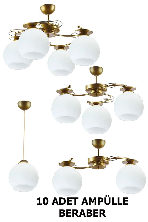 AMPÜL DAHİL MODERN İLAY AVİZE SETİ SALON YATAK ODASI MUTFAK GİRİŞ 2Lİ 3LÜ TEKLİ AVİZE - 1