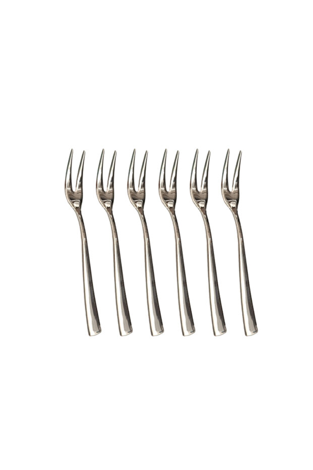 12 Adet Deniz Fondü Çatalı Fondü Seti Çatalı Zeytin Limon Meyve Çikolata Çatalı Nehir 18-10 - 3