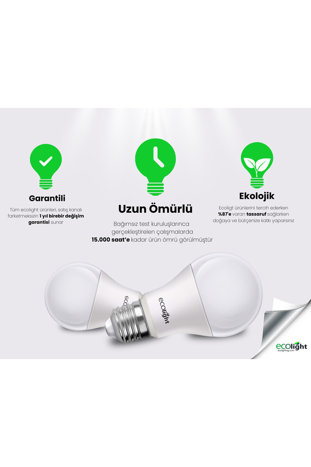 15 W Beyaz Led Ampul E27 - 2