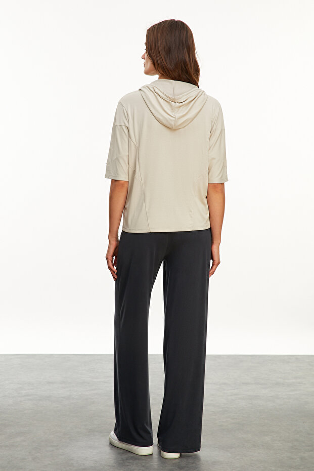 MODAL KARIŞIMLI OVERSIZE KAPÜŞONLU SWEATSHIRT - 3