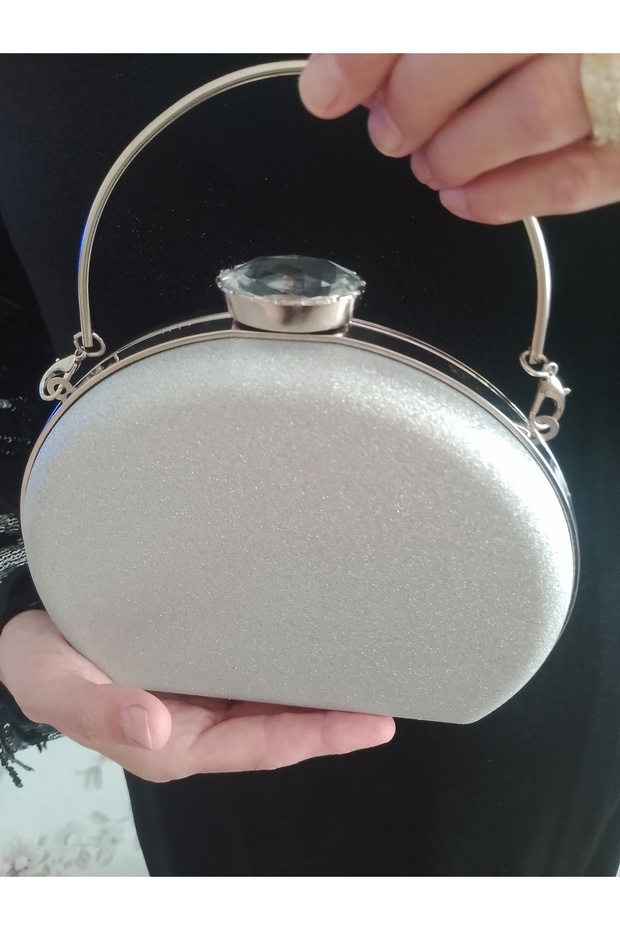 Geanta de mână elegantă gri - 4