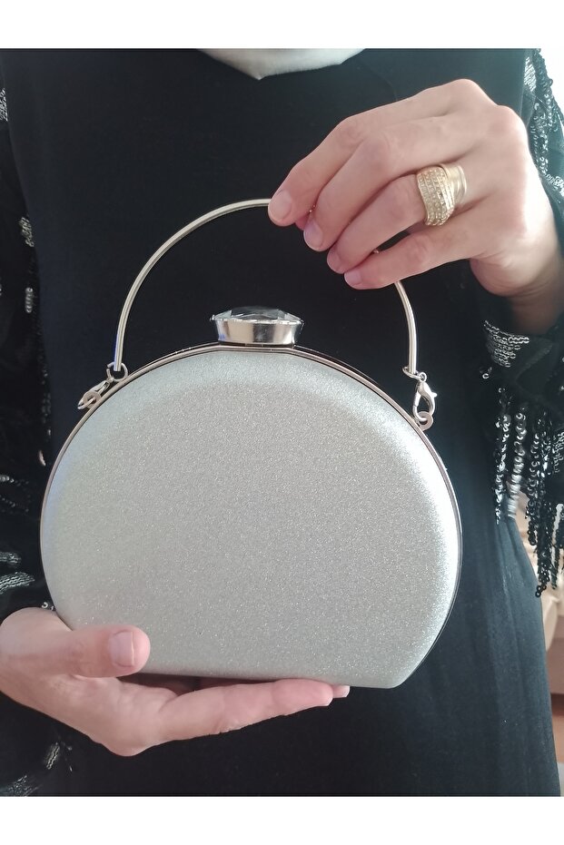 Geanta de mână elegantă gri - 2