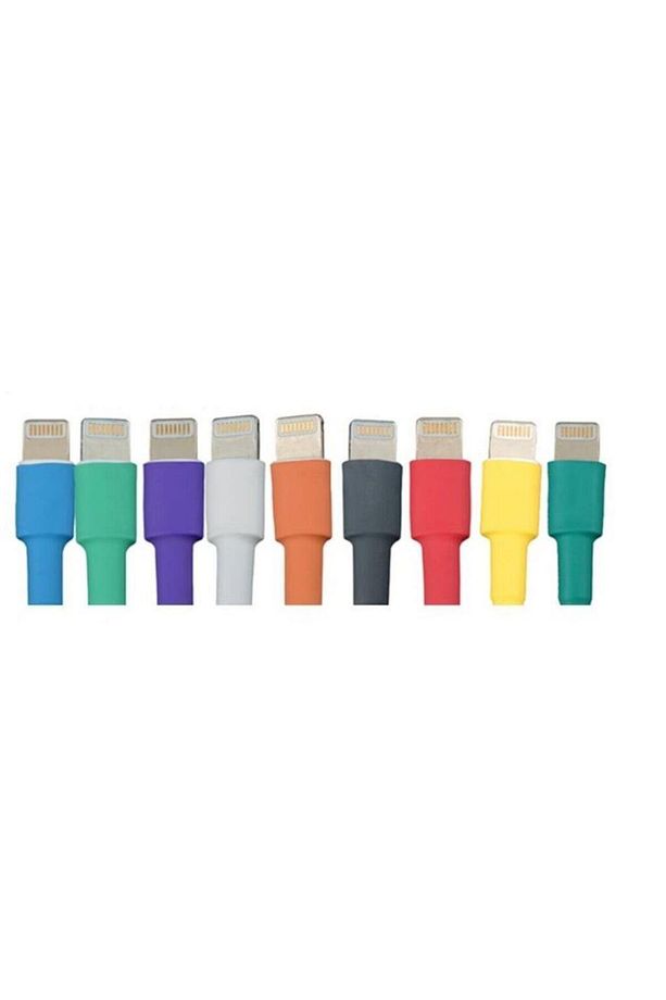 Iphone Şarj Kablo Koruyucu Renkli 12 Adet Isıyla Daralan Makaron Orijinal Apple Lightning - 5