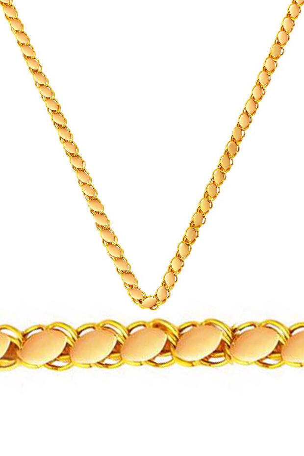 Maraş Pullu Altın Zincir -50 cm - 1