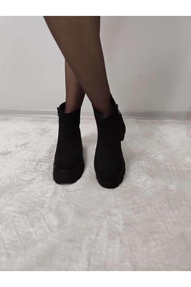 Gola Süet Platform Topuk Kısa Bot - 3