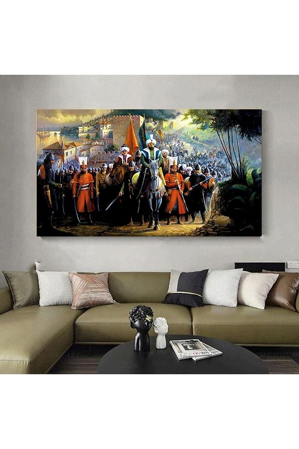 Fatih Sultan Mehmet Istanbul'un Fethi Kanvas Kanvas Canvas Tablo - 2