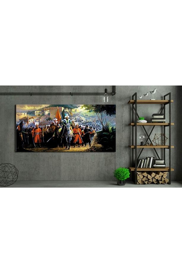 Fatih Sultan Mehmet Istanbul'un Fethi Kanvas Kanvas Canvas Tablo - 4