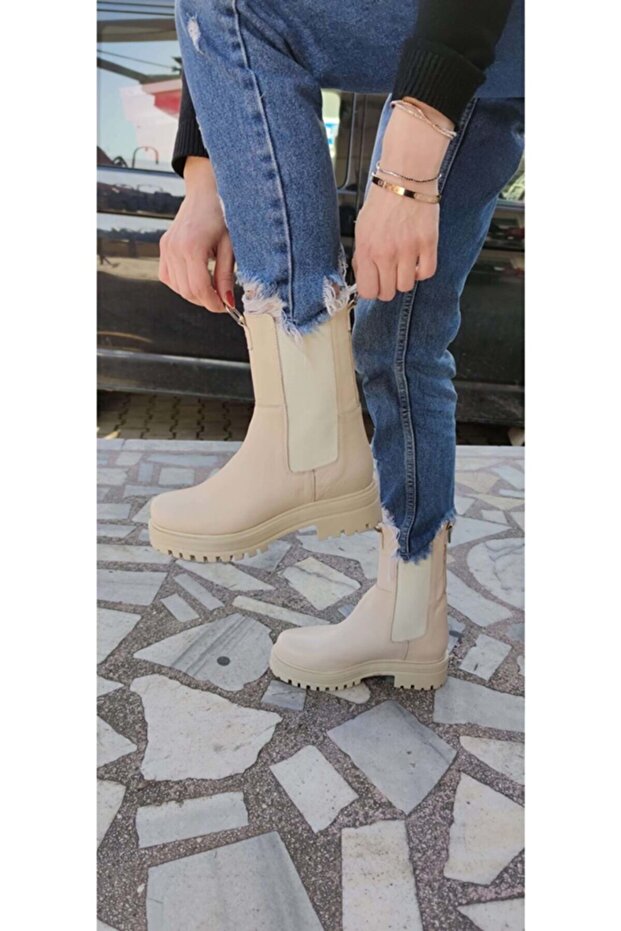 Gerçek Deri Midi Boy Bot - 1