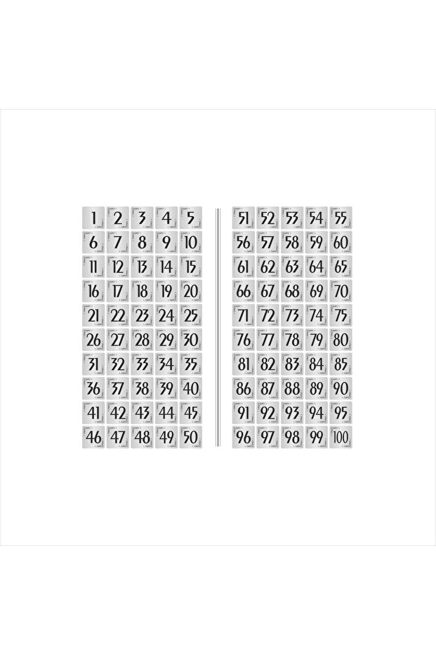 Metal Door Table Cabinet Number Plate 4X4Cm Silver Color 100 Pieces (1…100)