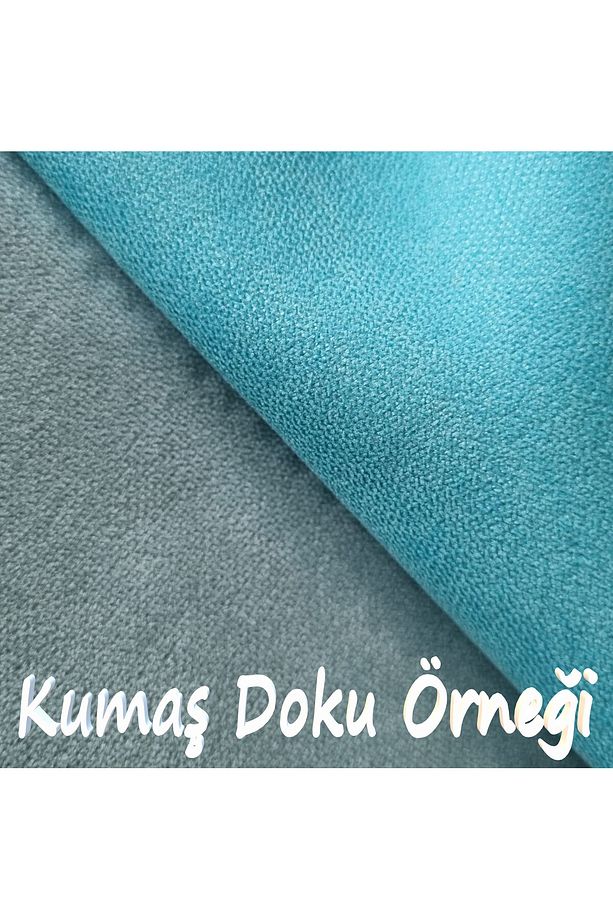 Fon Perde , Soft Safir Kumaş, Petek Dokulu 1*2,5 Normal Sıklıkta Pileli - 3