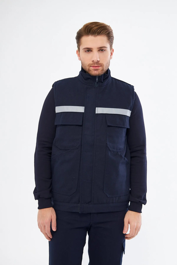 سترة عمل شتوية عاكسة مبطنة - 1