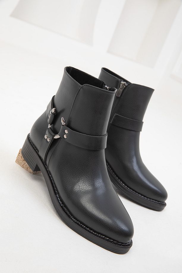 Siyah Kadın Bot & Bootie 19796 - 4