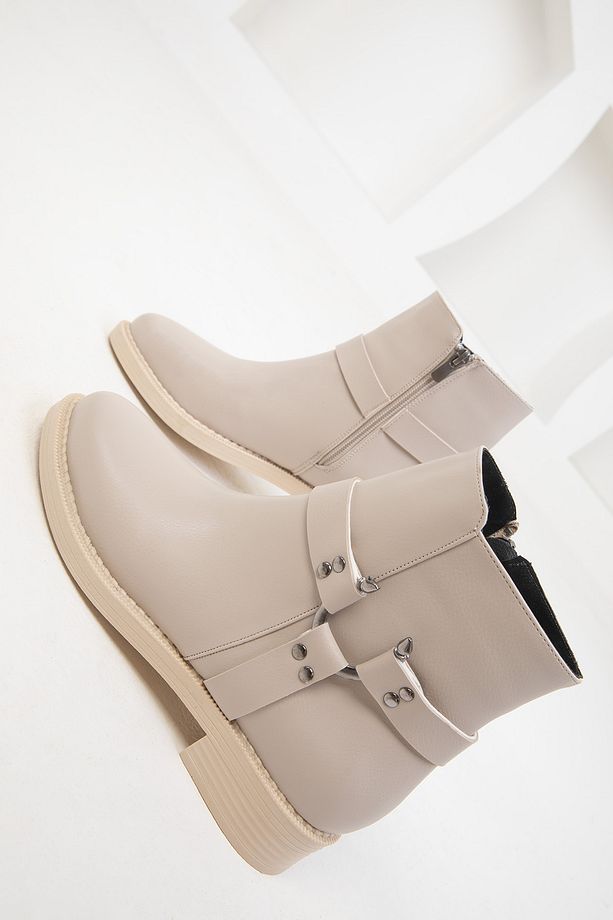 Bej Kadın Bot & Bootie 19796 - 3