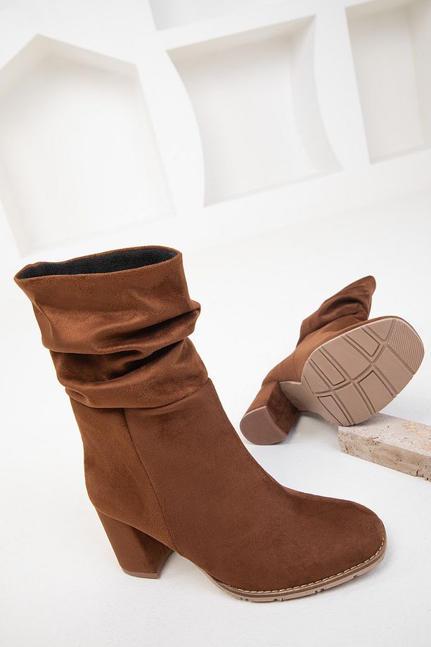 Taba Süet Kadın Bot & Bootie 19822 - 4