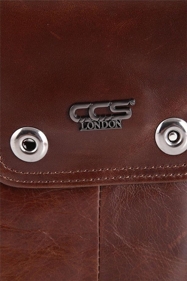 ÇÇS Erkek Deri Çapraz Çanta 31451 KAHVE - 4