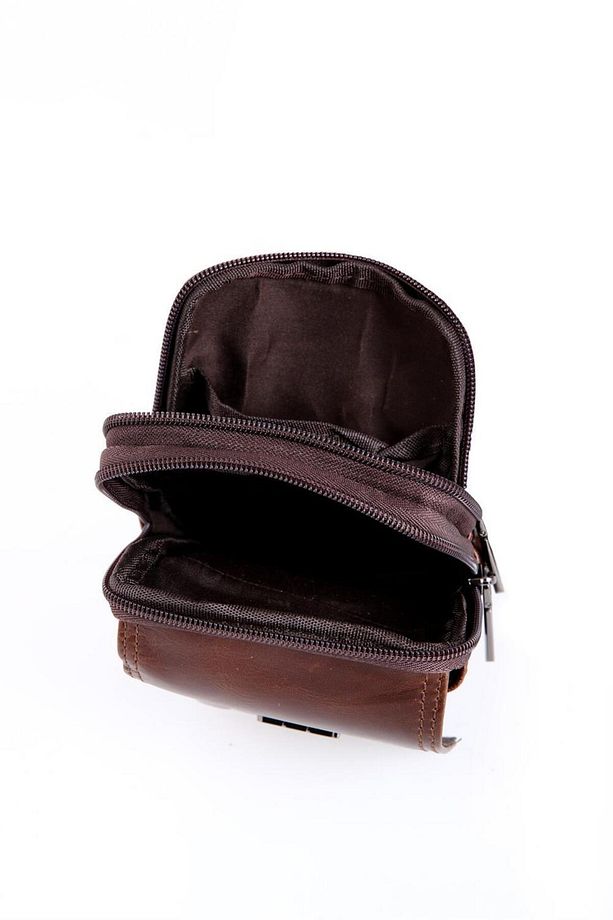 ÇÇS Erkek Deri Çapraz Çanta 31451 KAHVE - 6