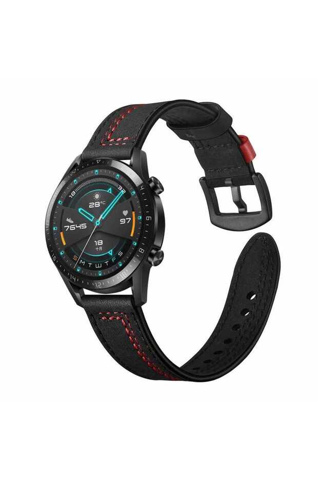 Huawei Watch 3 Gt Gt2 Gt2e Gt3 Gt4 Gt5 Pro Se Elite 46mm Kordon Nubuk Deri Kordon - 2