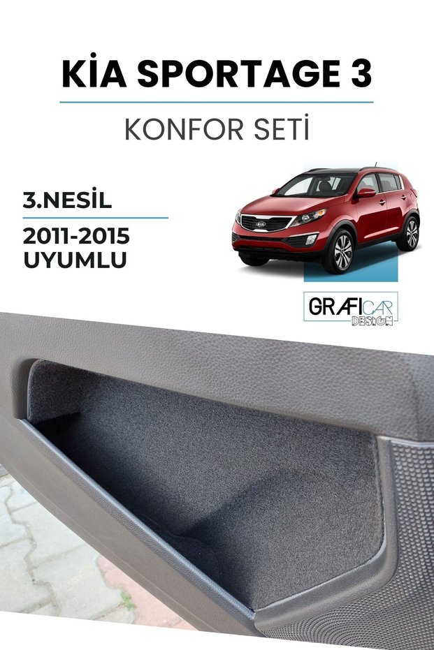 Kia Sportage 3 / 2011-2015 Comfort Set Car Interior Goods Pockets Sound Eliminator Coating