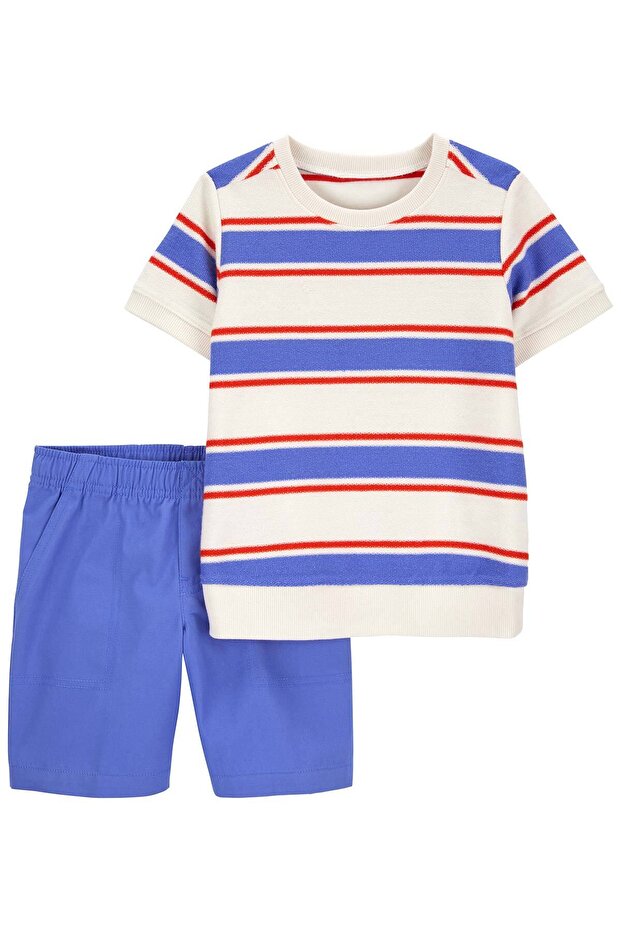 Erkek Bebek Şortlu Set - 1