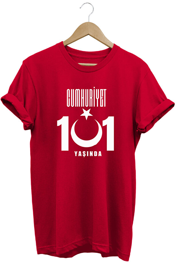 October 29 Republic 101 Years Old Printed 100% Cotton Premium Red T-Shirt
