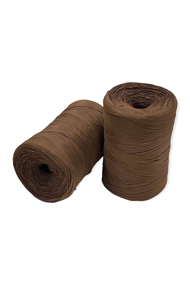 21 No - 1 Adet - Özel Üretim Yumuşak Dokulu (140-160 GR.) Soft Kağıt Rafya - Kahve - 1