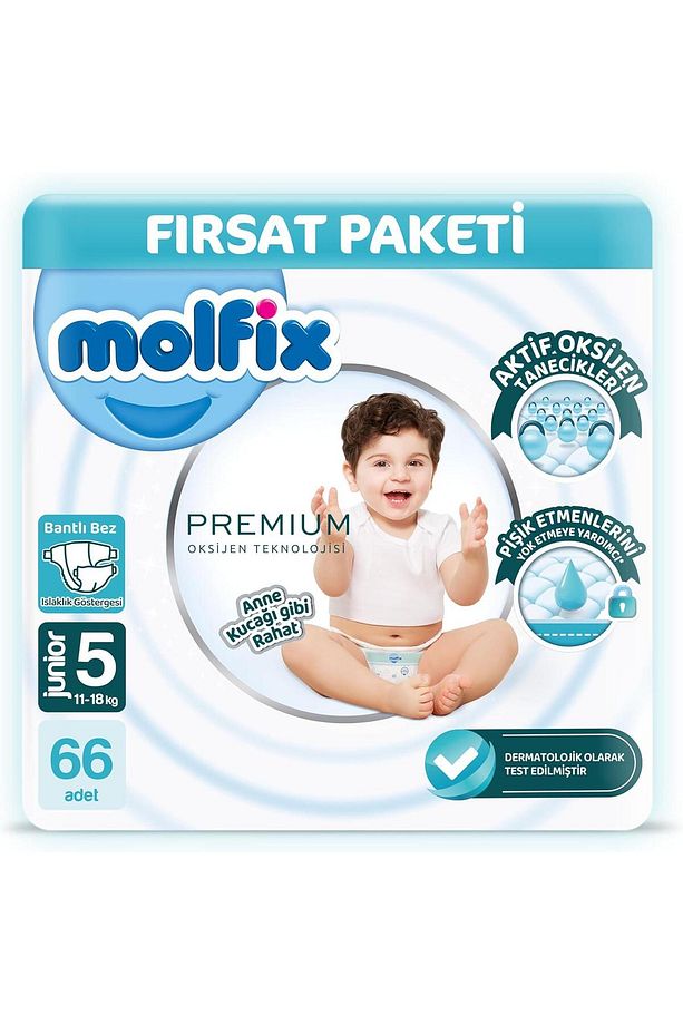 Premium Ultra Fırsat Paketi Junior 5 Numara Bebek Bezi 66 Adet 11-18 kg - 1