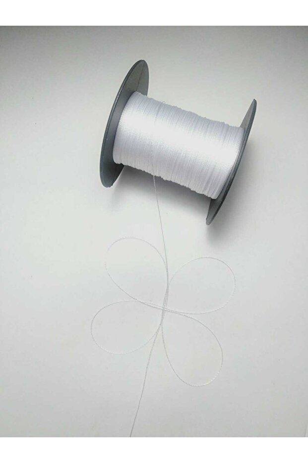 120 Meter White Optical Sand Beads Lanyard - Miyuki Lanyard