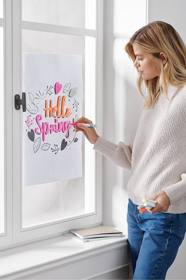 Easter Window Art, White Combo - 1