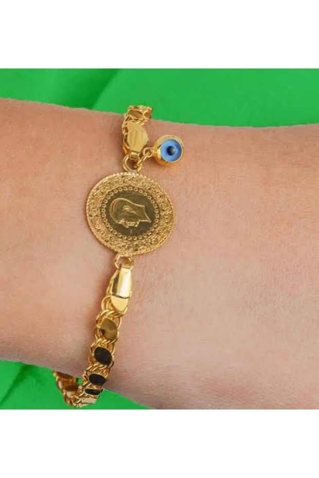 Pullu zincirli çeyrekli bileklik - 1