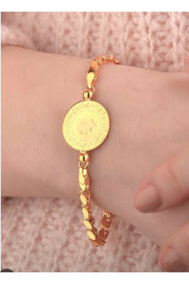 Pullu zincirli çeyrekli bileklik - 4