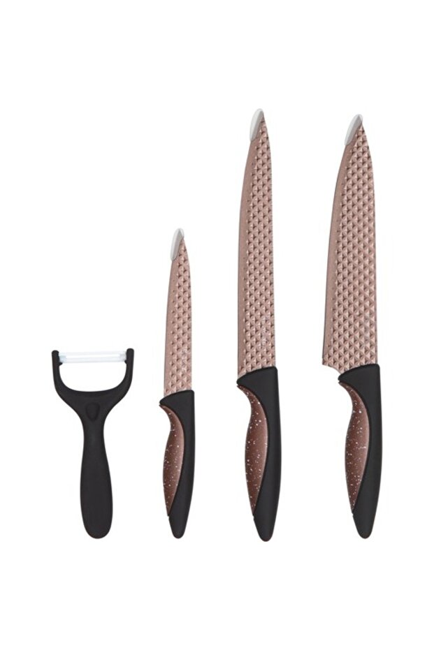 4 Parça Bıçak Seti Pluto Bakır - 1
