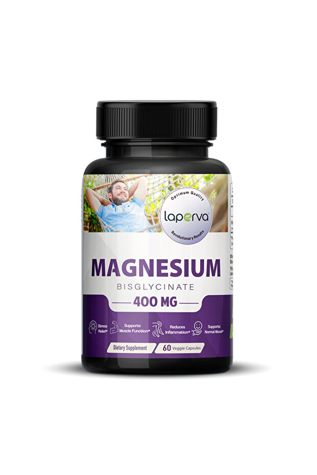 Magnesium Bisglycinate, 400 Mg, 60 Veggie Capsules, Stress Relief.