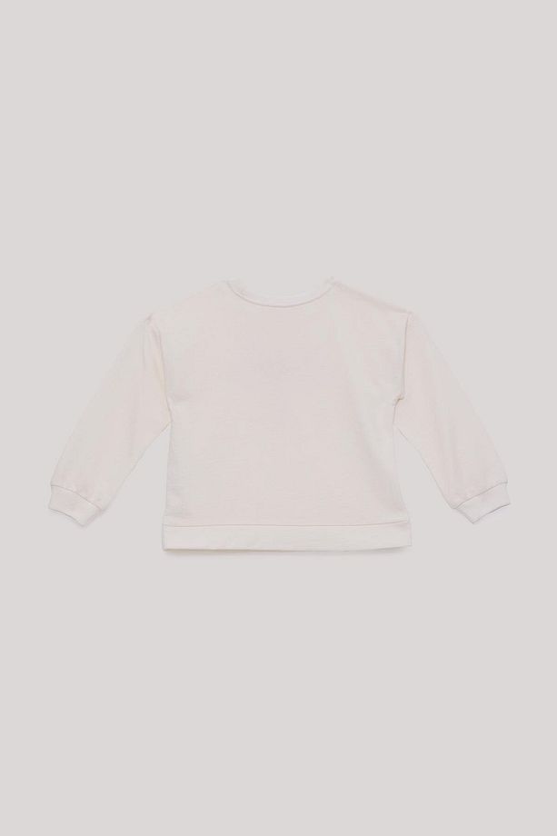 BG Store Kız Çocuk Ekru Sweatshirt - 7