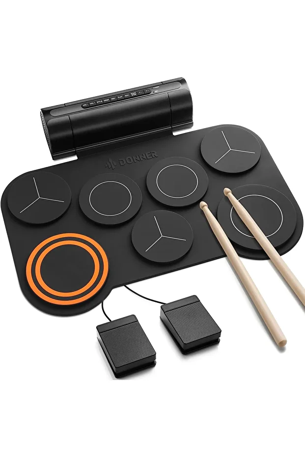 DED-20 Elektronik Davul Pedi 7 Set, Kayıt, MIDI, Kulaklık Çıkışı ve 40 Ücretsiz Davul Dersi - 1