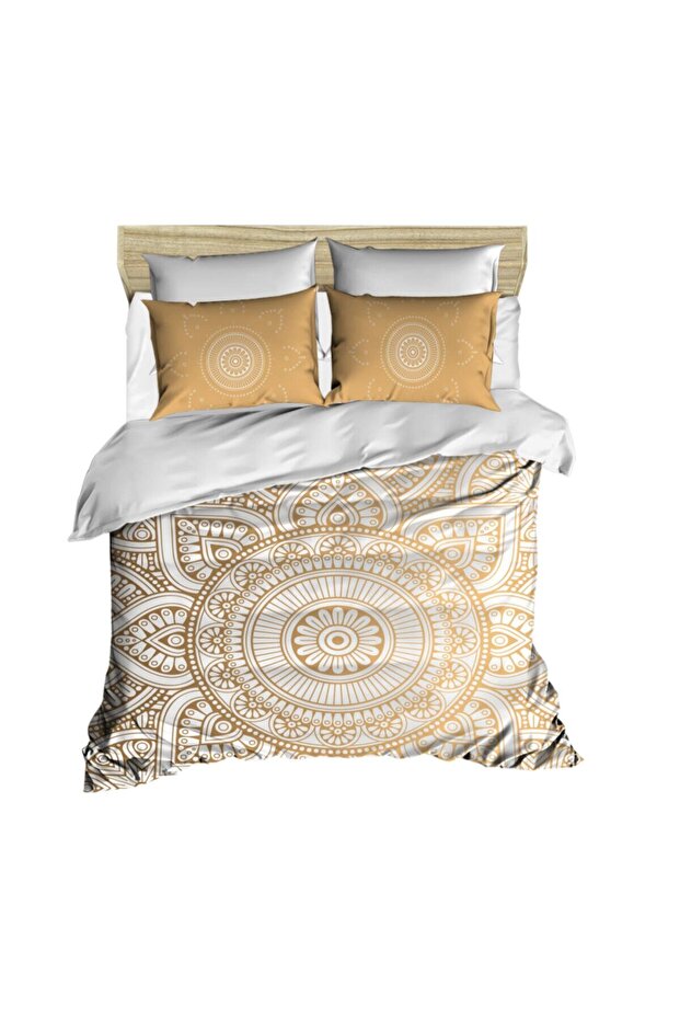 Ethnic 3D Digital Yellow Double Bedding Set