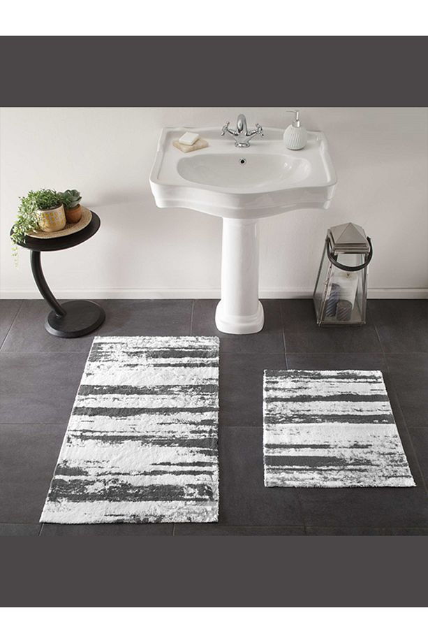 Banyo Paspas Takımı 2'li Pamuklu Classy Antrasit - 1