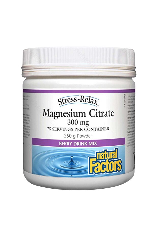 Magnesium Citrate Powder, 300 mg, Berry