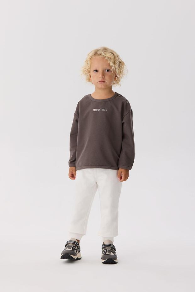 BG Store Erkek Bebek Kahverengi Sweatshirt - 1