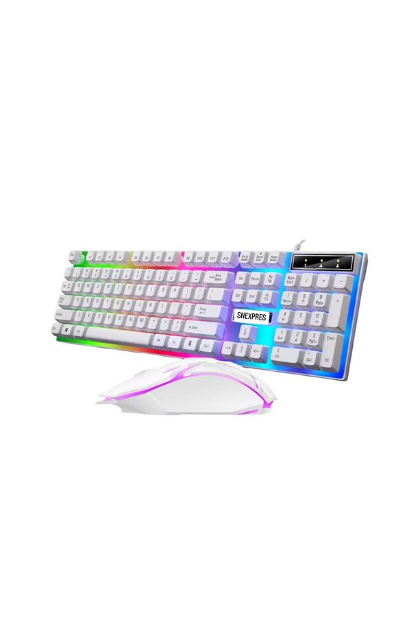 3 In1 Klavye Mouse Mause Pad Kablolu Rgb Aydınlatmalı Gamer Pc Oyun - 6