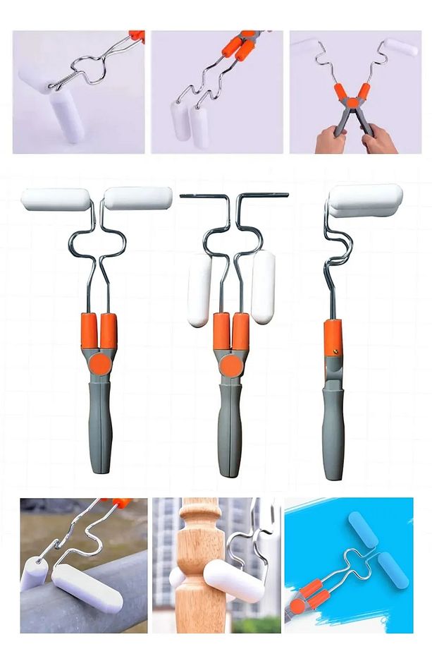 2'li Duvar Boya Seti Pinter Facıl Damlatmayan Boya Rulosu ve Xglide Çift Başlıklı Rulo Boya Fırçası - 8