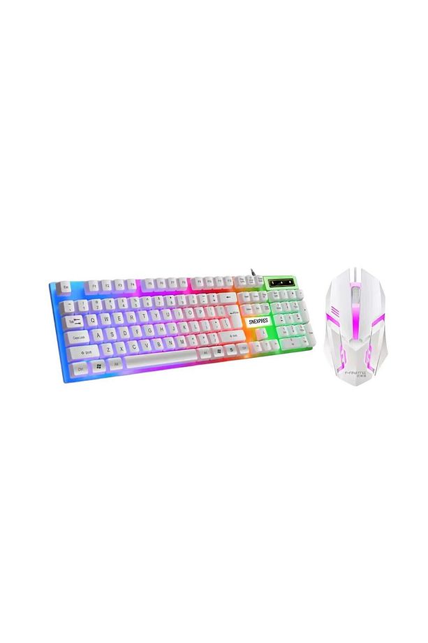 3 In1 Klavye Mouse Mause Pad Kablolu Rgb Aydınlatmalı Gamer Pc Oyun - 5