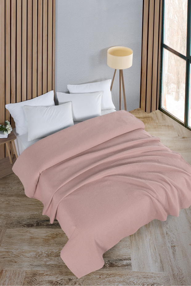 Cotton Honeycomb Open Powder Pique Bedspread Double - 200X230 cm