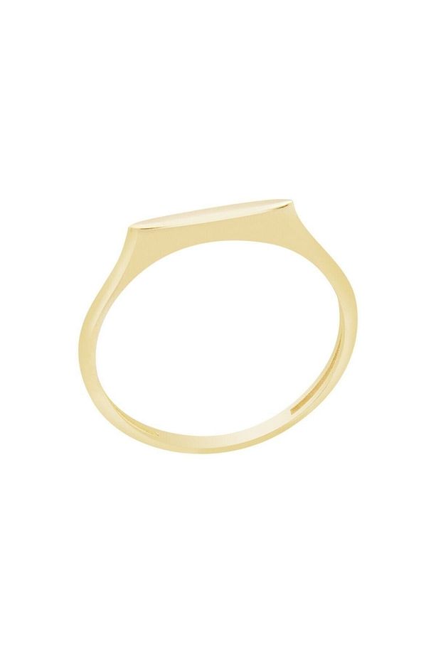 14 Ayar Sarı Altın Trend Minimal Yüzük - 3