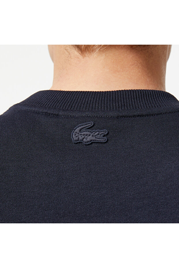 Erkek Regular Fit Bisiklet Yaka Baskılı Lacivert T-Shirt - 5