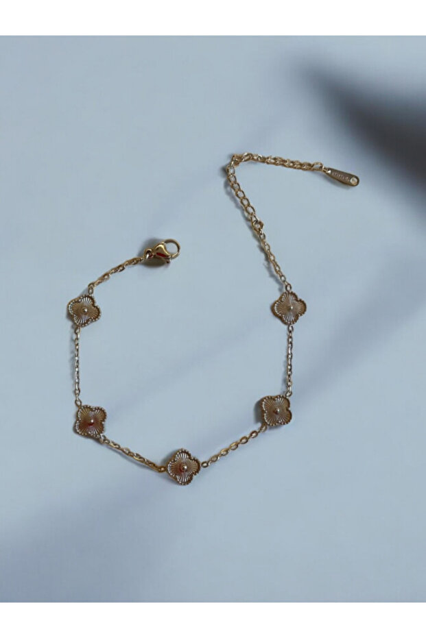 Z&D Accessory 316L Silver Çelik Mini Yonca Bileklik - 1