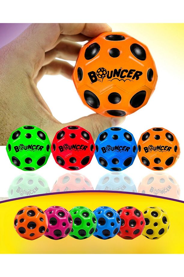 Ay Şeklinde Yükseğe Zıplayan Top Süper Uzay Topu Stres Topu Bouncer Ball 1 Adet - 1