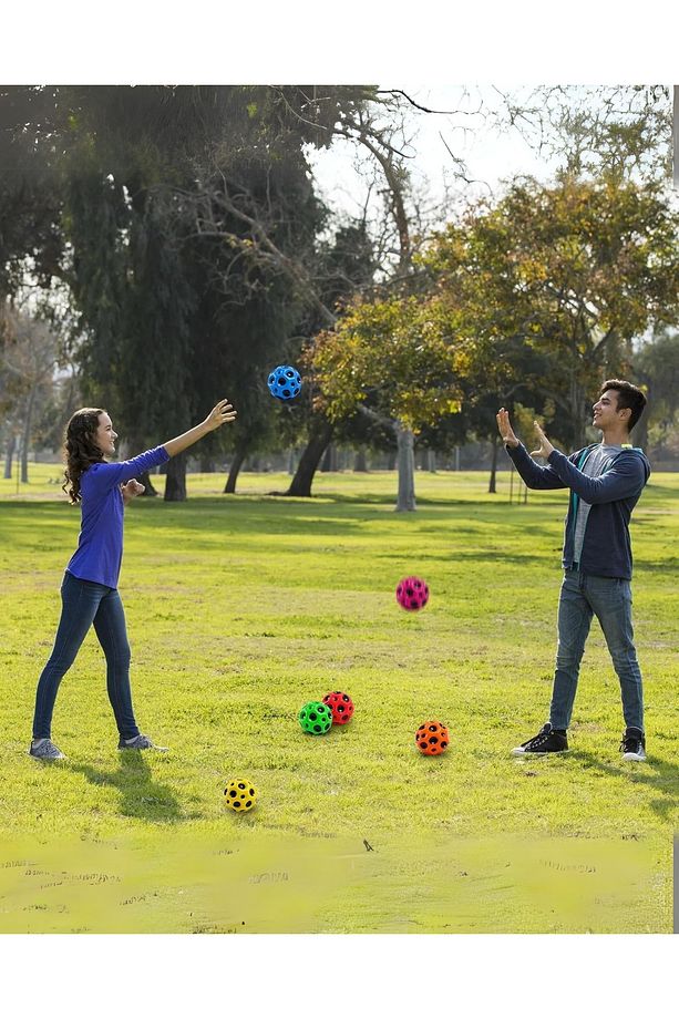 Ay Şeklinde Yükseğe Zıplayan Top Süper Uzay Topu Stres Topu Bouncer Ball 1 Adet - 4