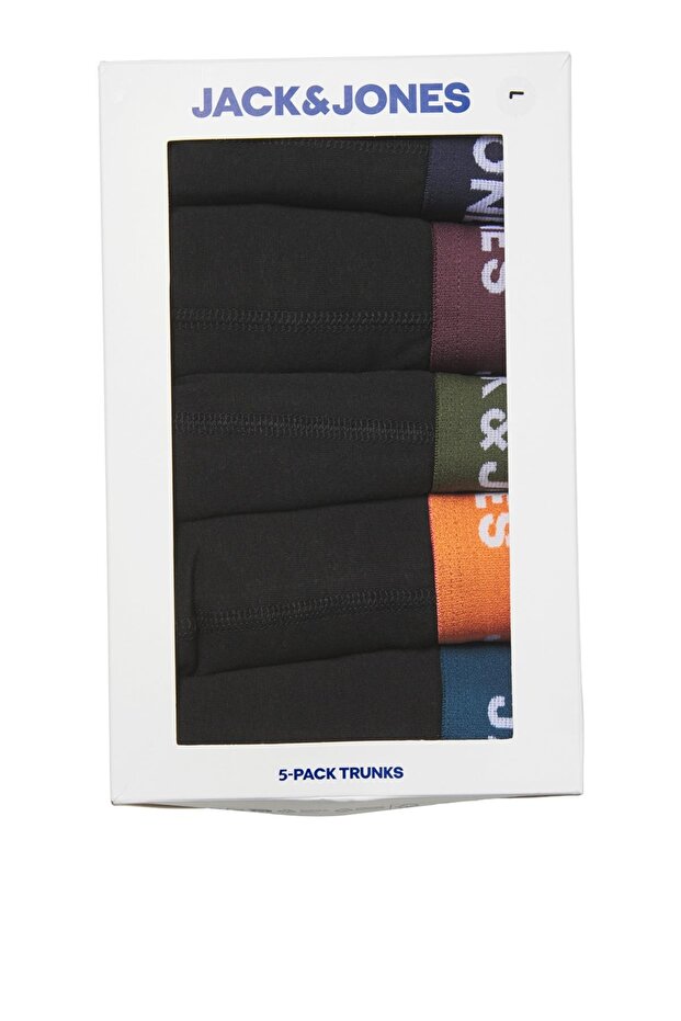 JACOLIVER SOLID TRUNKS 5 PACK BOX SİYAH12259103 - 8