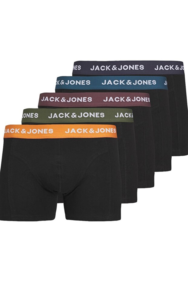 JACOLIVER SOLID TRUNKS 5 PACK BOX SİYAH12259103 - 1